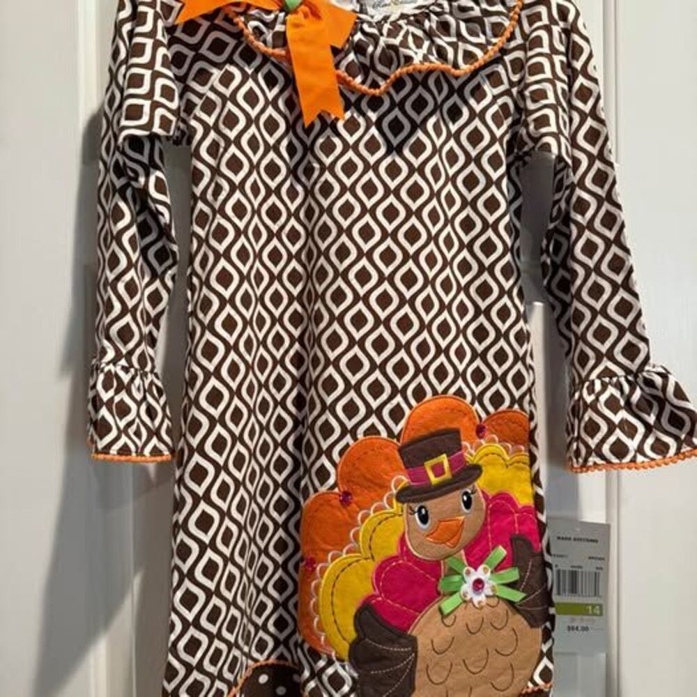 NWT Girls Rare Edition Thanksgiving Dress Size 14